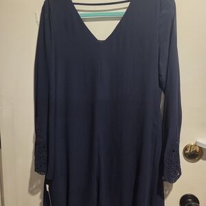 New'Speechless Navy Dress with Elegant Detailing. Light Weigh Fabric.